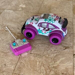 Floral Remote Control Car. Purple. Pink and white. Toy. EUC. Buggy.Off road tire